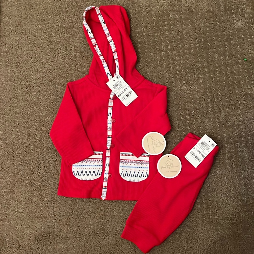 NWT Holiday Matching Set (0-3m)